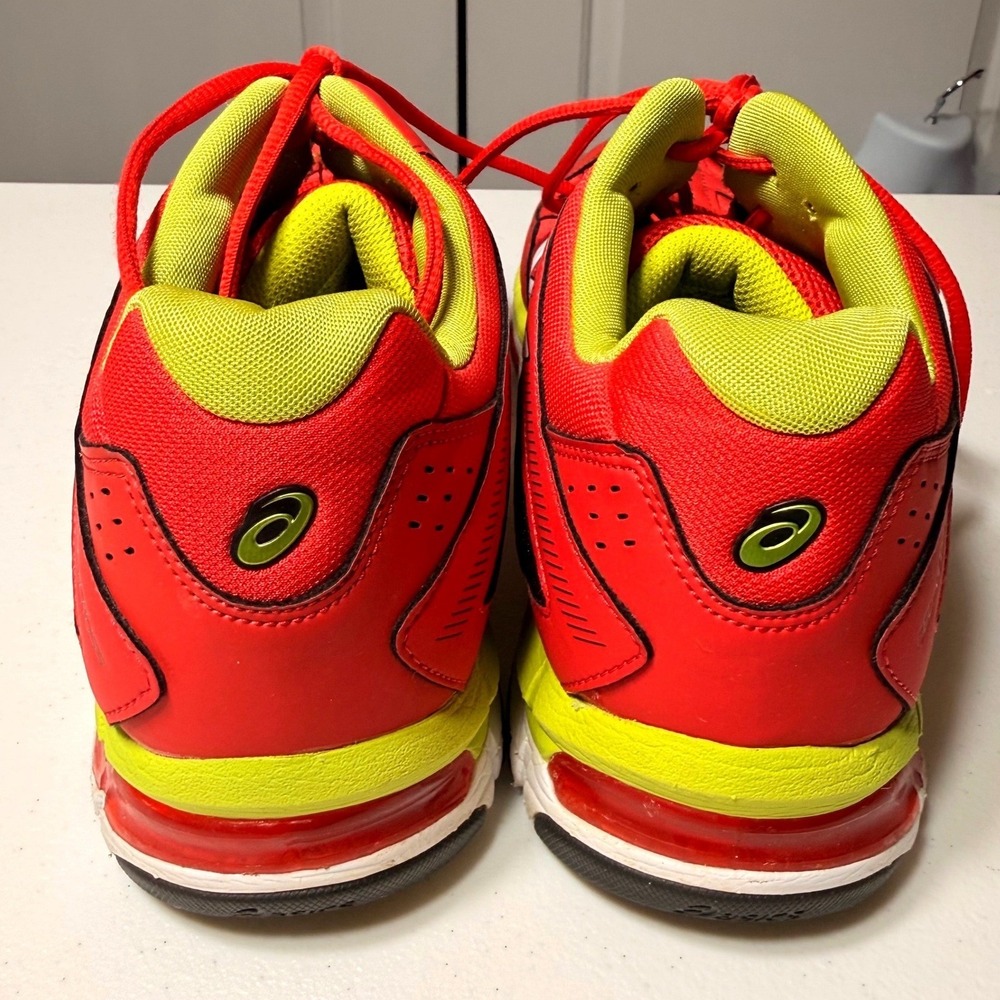 Asics Gel-Volleycross Revolution Red Lime Volleyball Shoes B301Y Mens 12.5 - Picture 5 of 14
